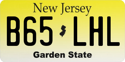 NJ license plate B65LHL