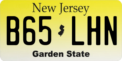 NJ license plate B65LHN