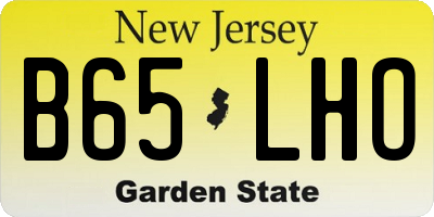 NJ license plate B65LHO