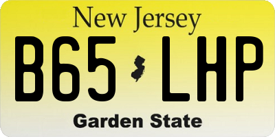 NJ license plate B65LHP