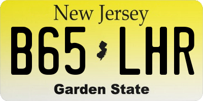 NJ license plate B65LHR