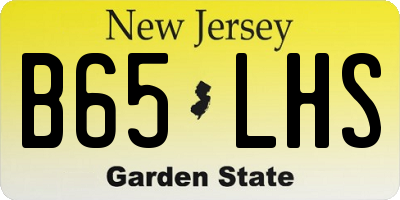 NJ license plate B65LHS