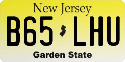 NJ license plate B65LHU