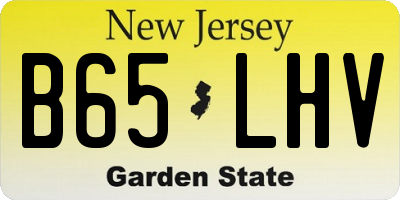 NJ license plate B65LHV