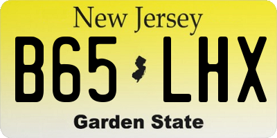 NJ license plate B65LHX