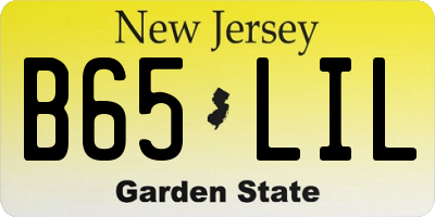 NJ license plate B65LIL