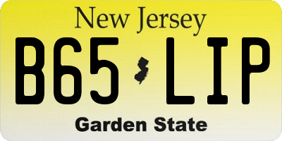 NJ license plate B65LIP