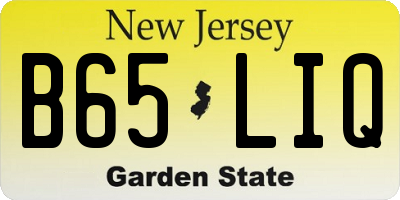 NJ license plate B65LIQ
