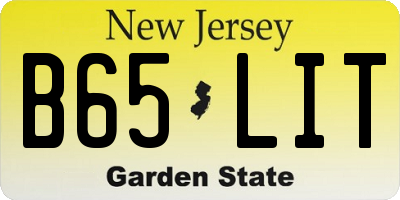 NJ license plate B65LIT