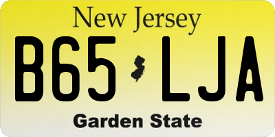 NJ license plate B65LJA