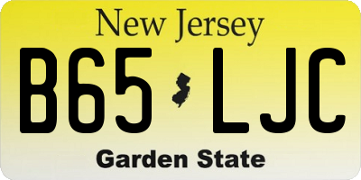 NJ license plate B65LJC