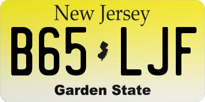 NJ license plate B65LJF