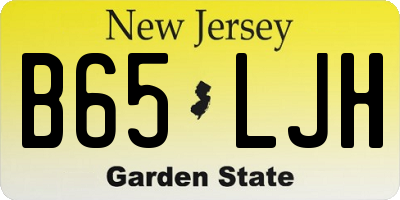 NJ license plate B65LJH