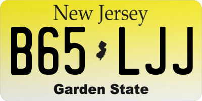 NJ license plate B65LJJ