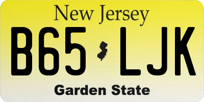 NJ license plate B65LJK
