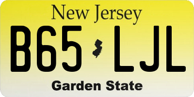 NJ license plate B65LJL