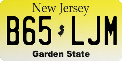 NJ license plate B65LJM