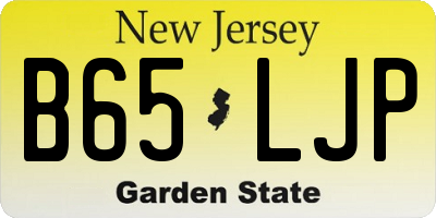 NJ license plate B65LJP