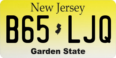NJ license plate B65LJQ