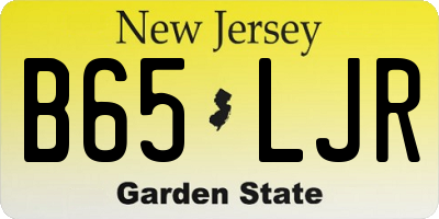 NJ license plate B65LJR