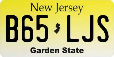 NJ license plate B65LJS