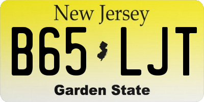 NJ license plate B65LJT