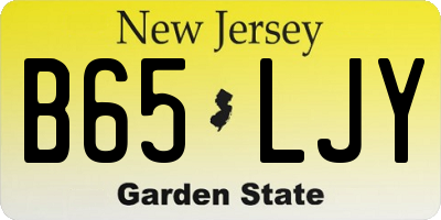 NJ license plate B65LJY