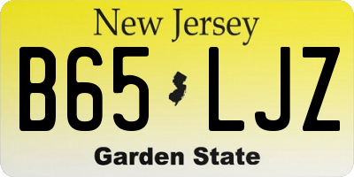 NJ license plate B65LJZ