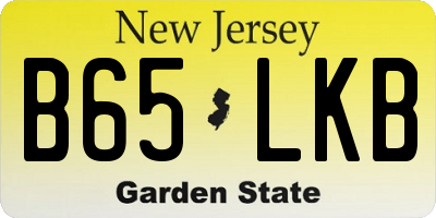 NJ license plate B65LKB
