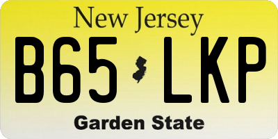 NJ license plate B65LKP