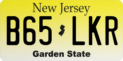 NJ license plate B65LKR