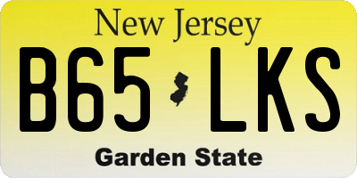 NJ license plate B65LKS