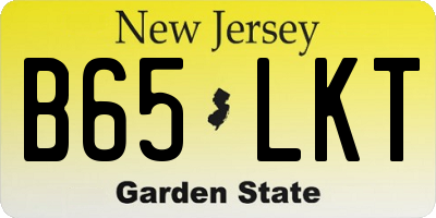 NJ license plate B65LKT