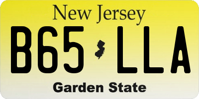 NJ license plate B65LLA