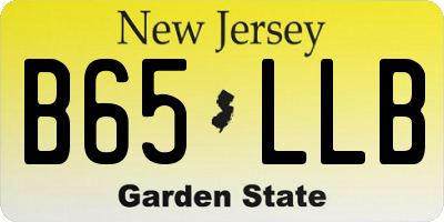 NJ license plate B65LLB