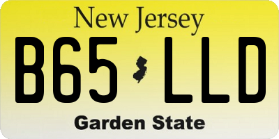 NJ license plate B65LLD