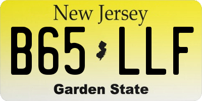 NJ license plate B65LLF