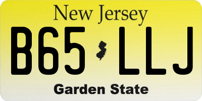 NJ license plate B65LLJ