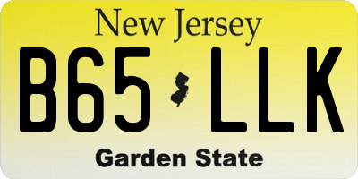 NJ license plate B65LLK