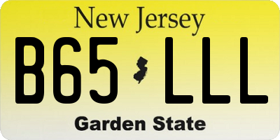 NJ license plate B65LLL