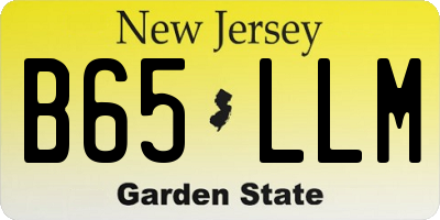NJ license plate B65LLM