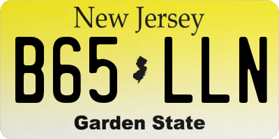 NJ license plate B65LLN