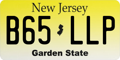 NJ license plate B65LLP