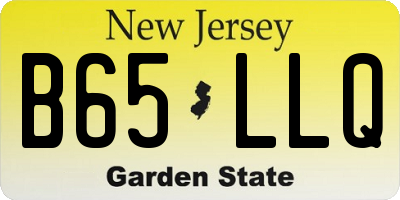 NJ license plate B65LLQ