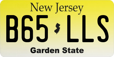 NJ license plate B65LLS
