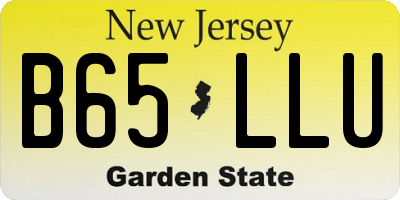 NJ license plate B65LLU