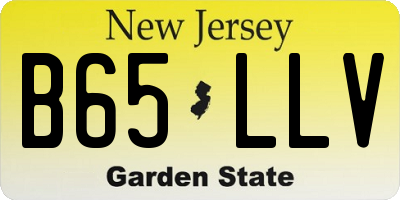 NJ license plate B65LLV