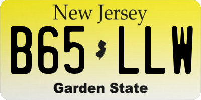 NJ license plate B65LLW