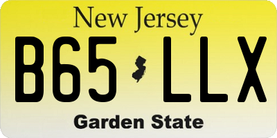 NJ license plate B65LLX
