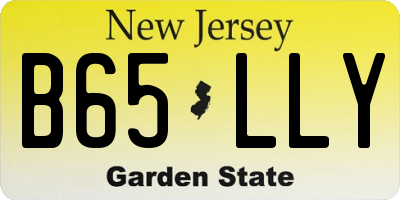 NJ license plate B65LLY